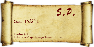 Sal Pál névjegykártya